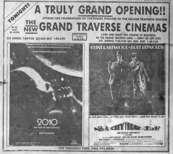 z03GT Theater Grand Opening 12-14-84 from J Perkette Traverse Bay Cinema, Williamsburg